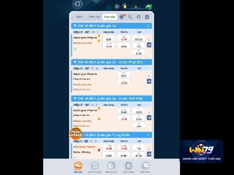 Cá cược thể thao xanh chín trên Win79