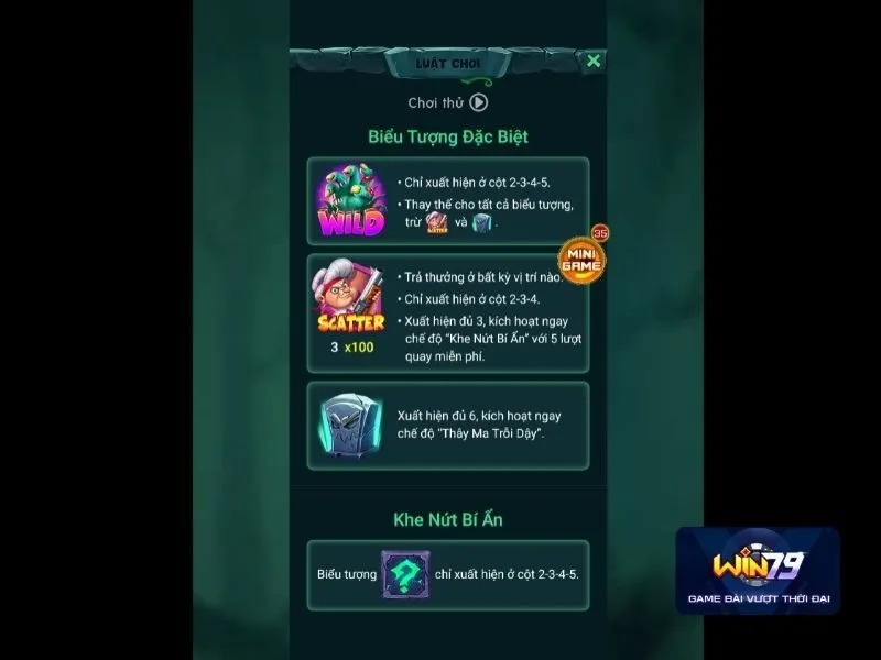 Luật chơi Slot Bà Nội Thây Ma