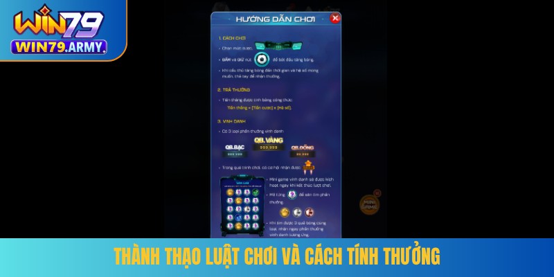 Thành thạo luật chơi và cách tính thưởng