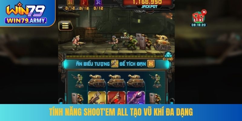 Tính năng Shoot'em All tạo vũ khí đa dạng
