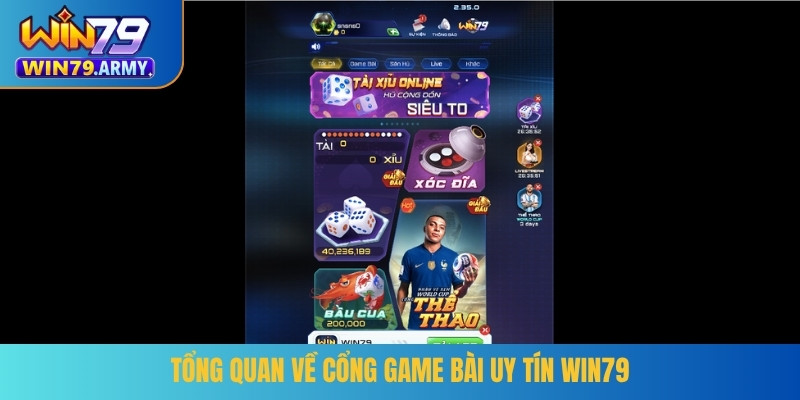 Tổng quan về cổng game bài uy tín WIN79
